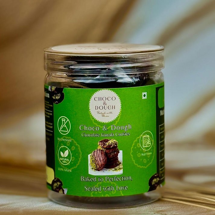 Chocolate kunafa cookies